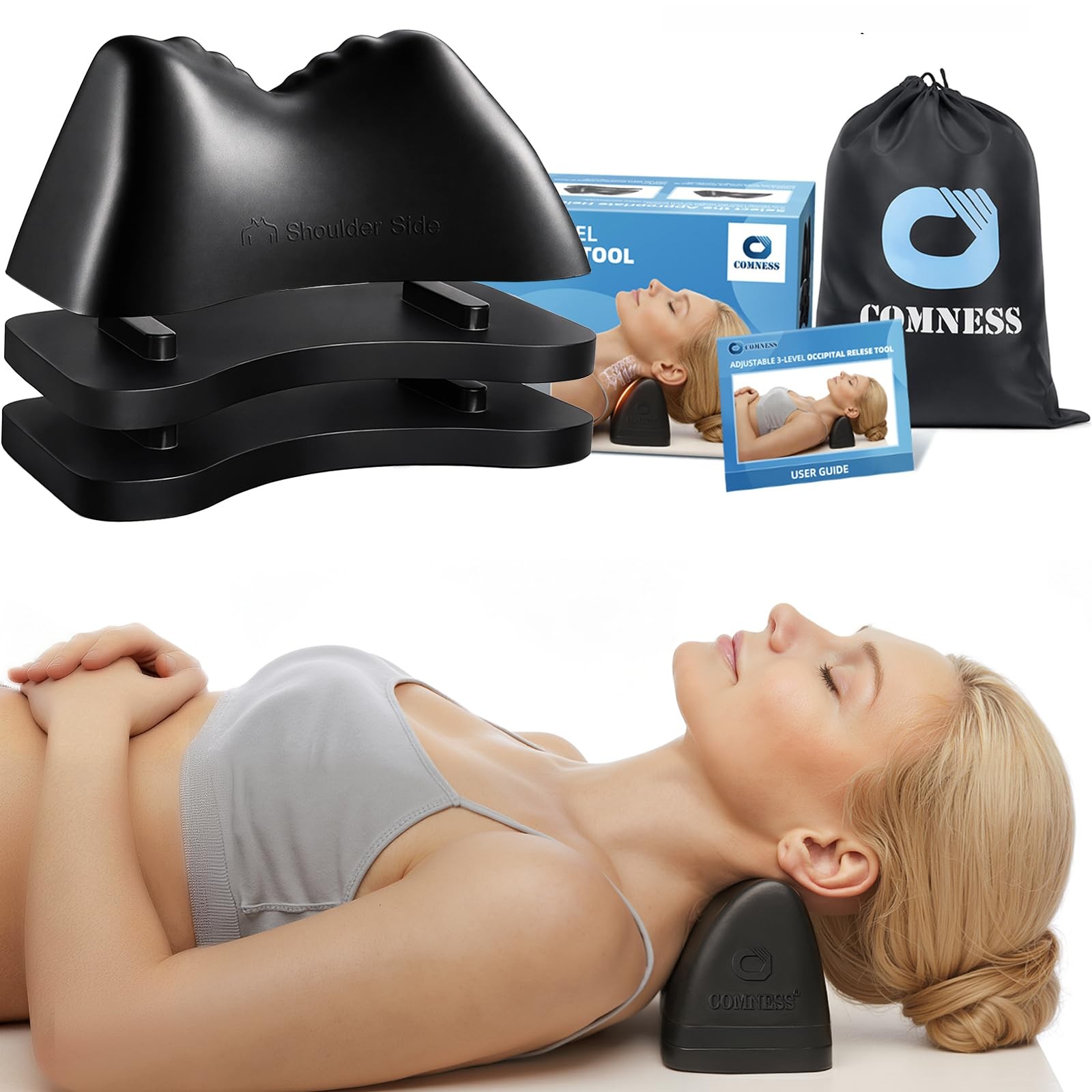 Height Adjustable Occipital Release Tool for TMJ & Pivotal Therapy – Neck Str…
