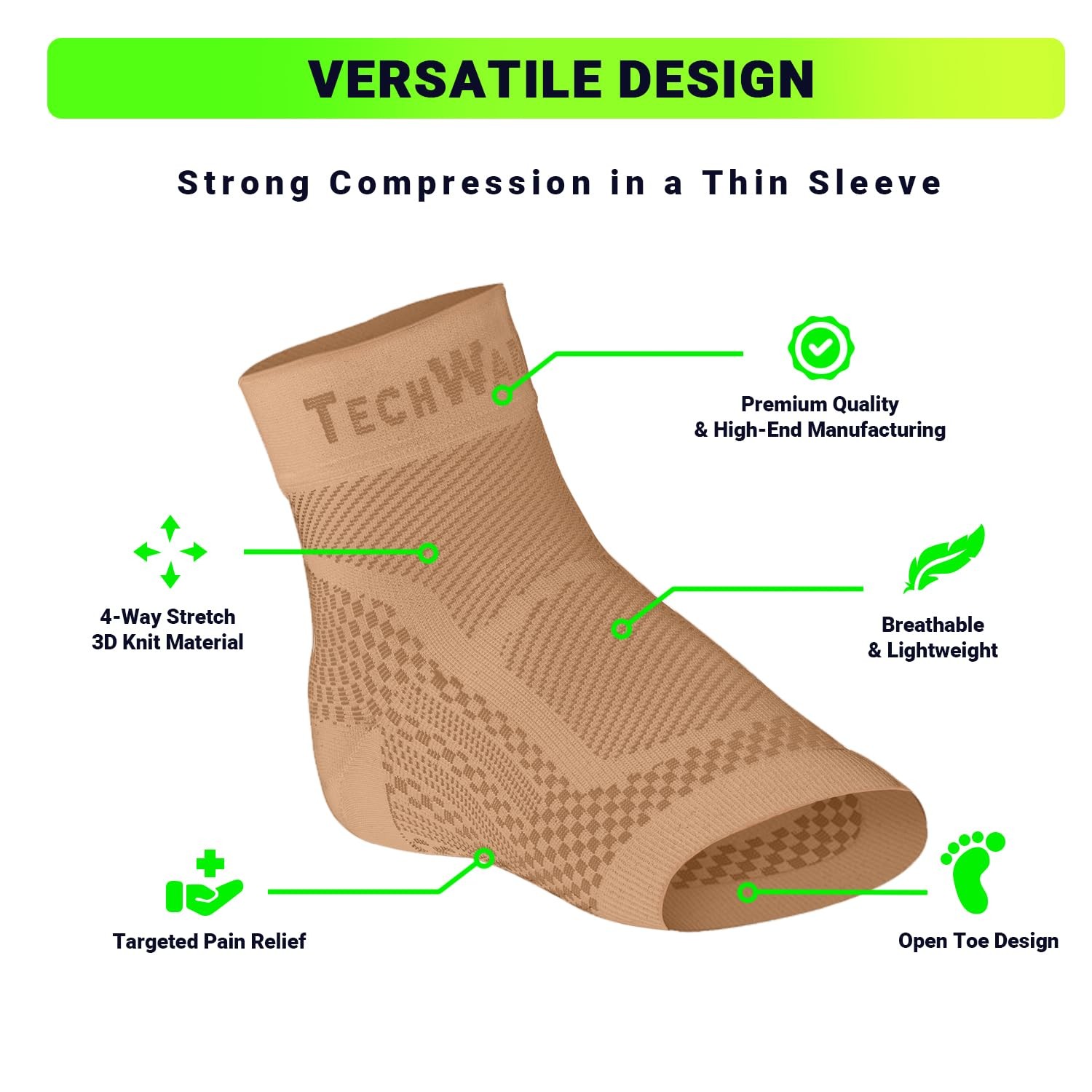 Ankle Brace Compression Sleeve Relieves Achilles Tendonitis, Joint Pain. Pla…