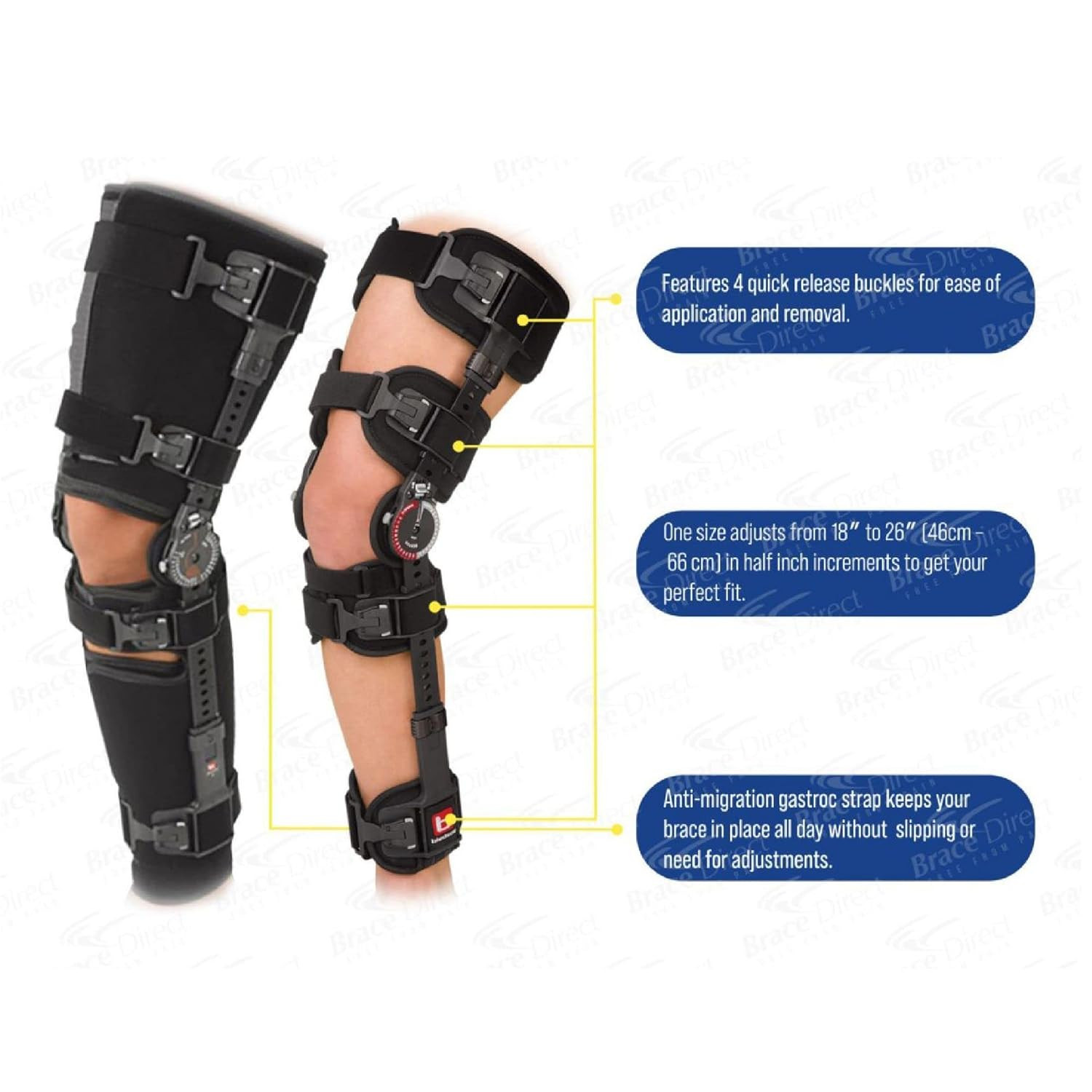 Bledsoe G3 Adjustable Post-Op Knee Brace for Optimal Recovery and Support