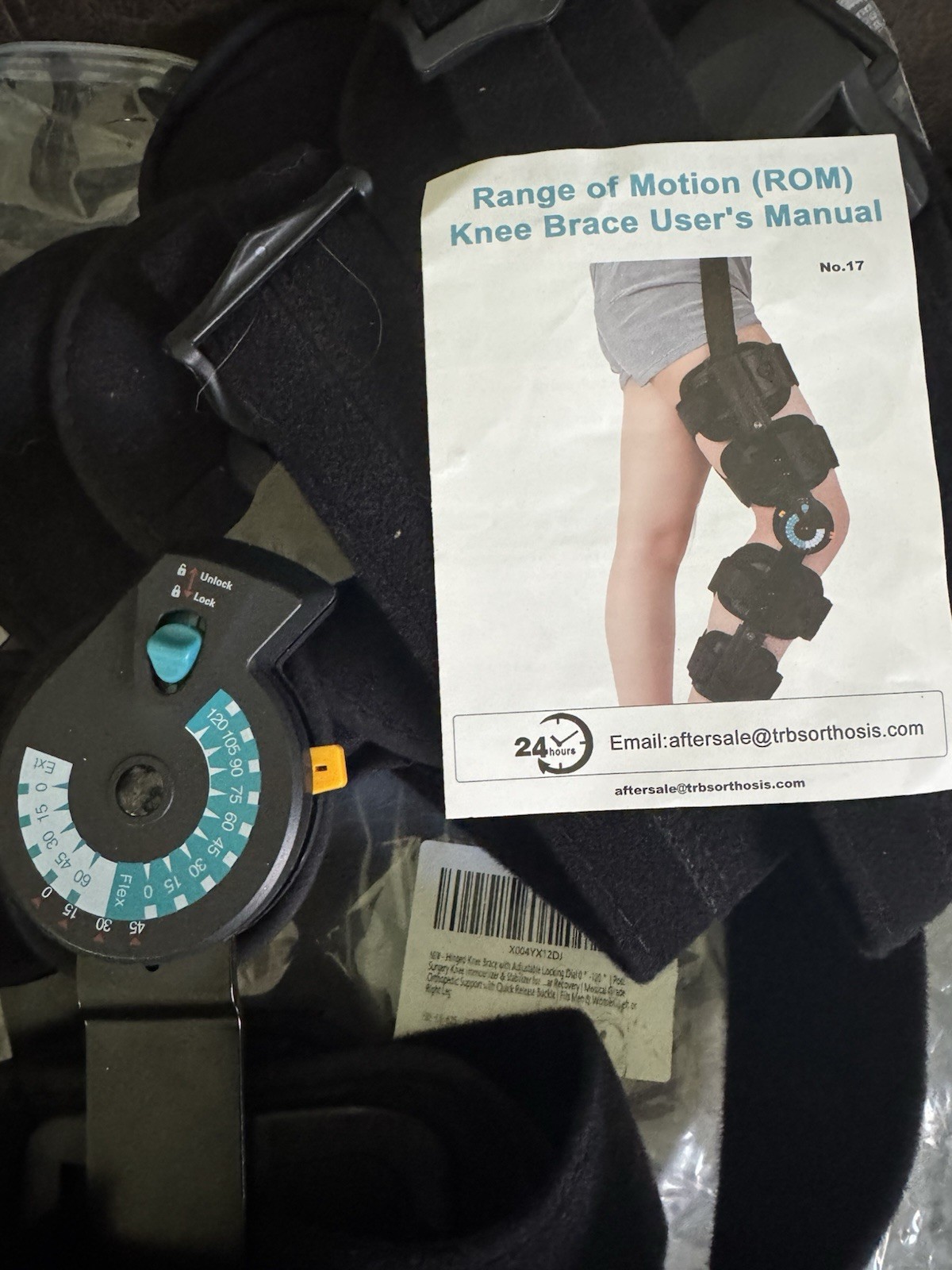 Hinged ROM Knee Brace, Post Op Knee Brace for Recovery Stabilization, ACL, MCL