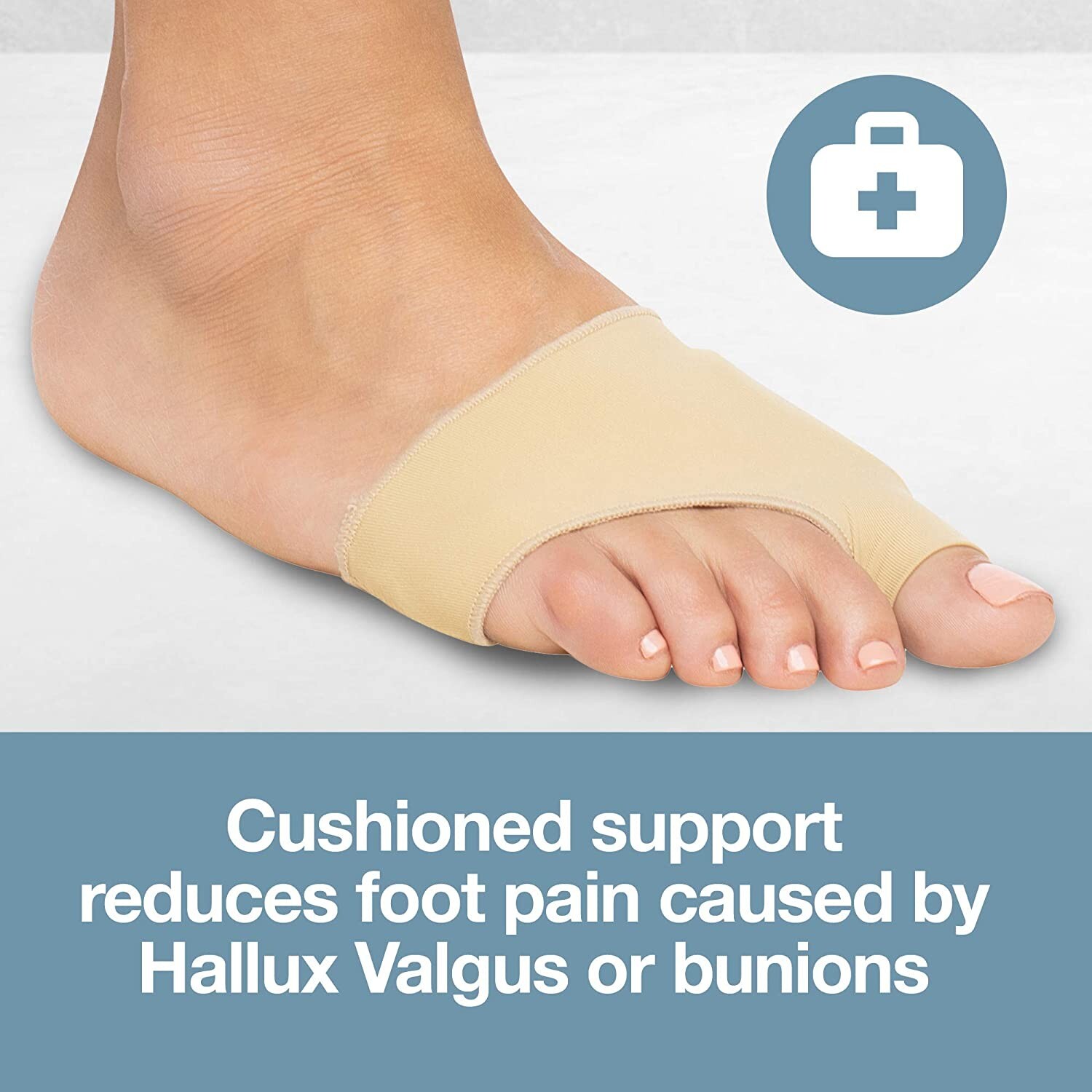 1 Pair Large Size Bunion Corrector and Bunion Relief Sleeve with Gel Bunion Pads