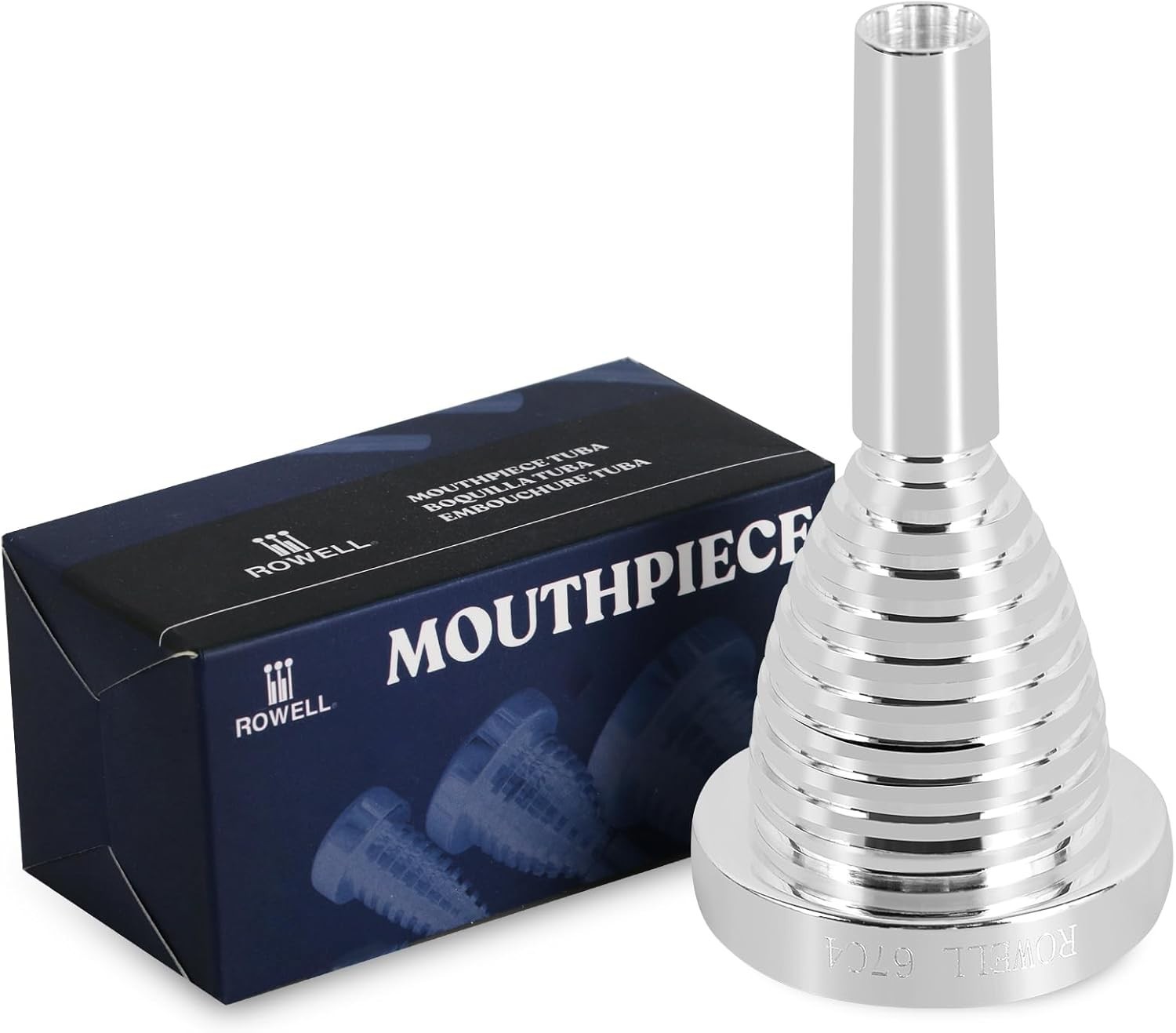 67C4 Tuba Mouthpiece Silver Plated Brass Mouth Piece for Beginners Pro