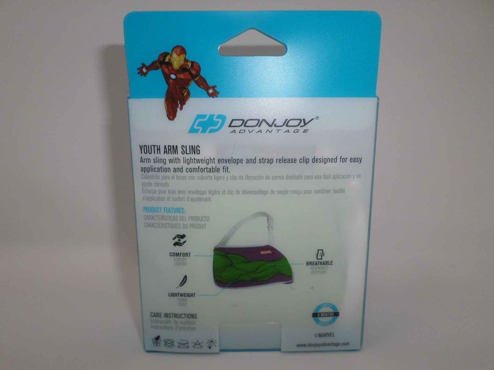 DonJoy Advantage Hulk Pediatric Arm Sling Mild Shoulder Breathable up to 9″