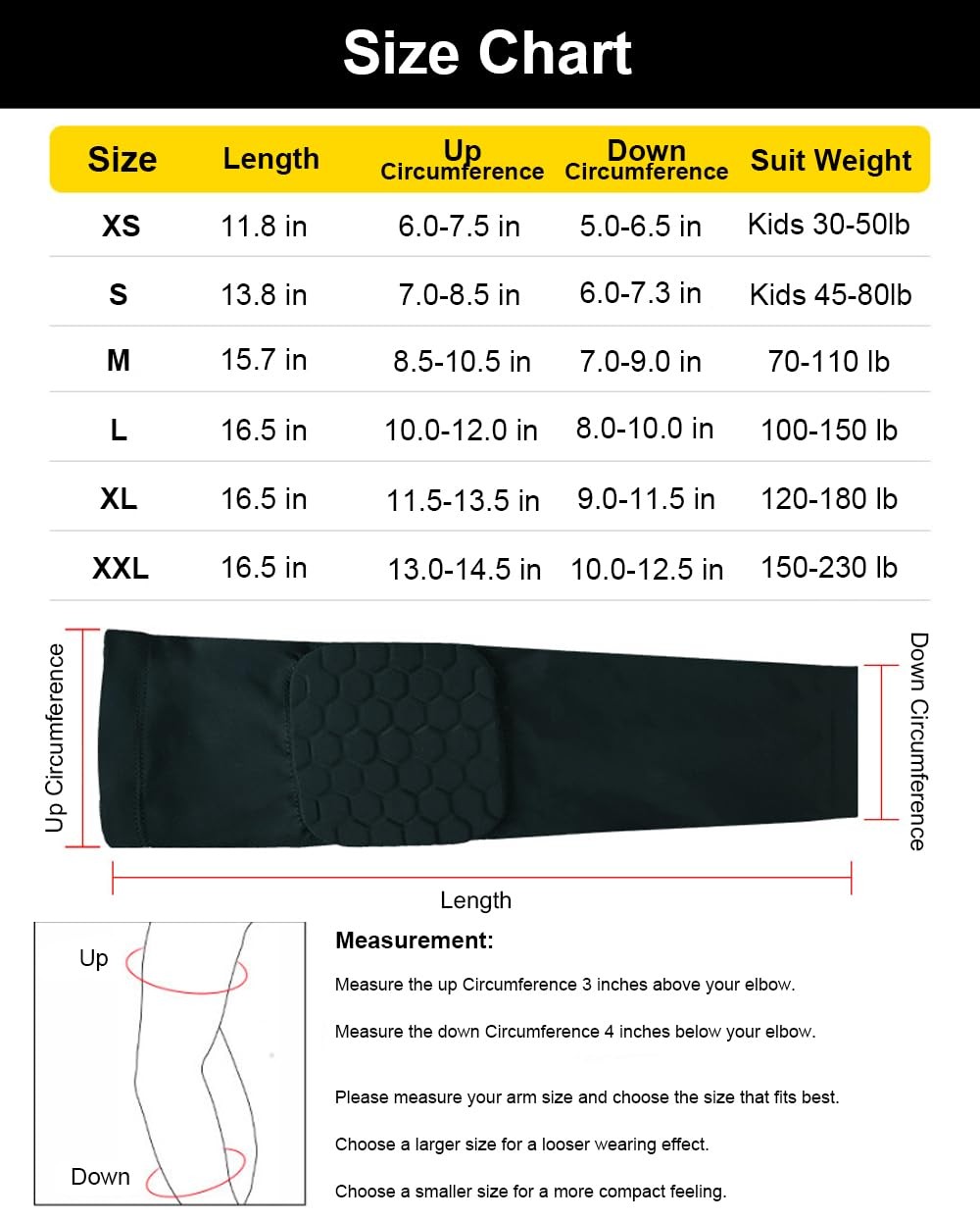 2 PCS Honeycomb Anti Collision Padded Arm Sleeves Basketball Football Pad