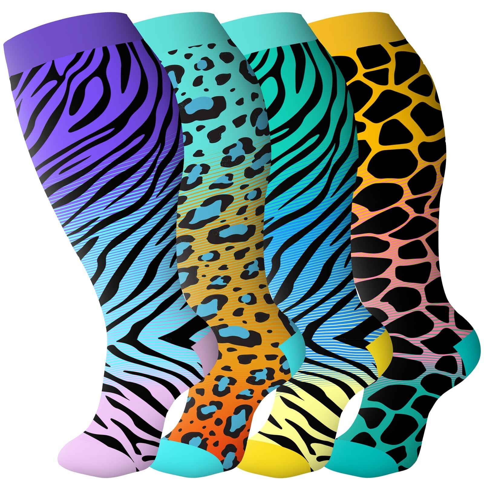 Plus Size Compression Socks 20-30 mmHg for Women & Men – Extra Wide Calf Support