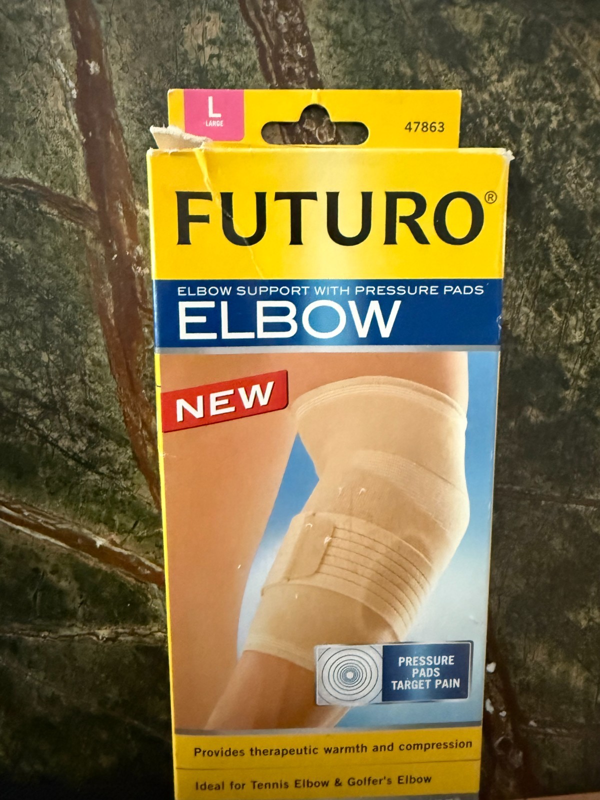 Futuro Elbow Moderate Comfort Support Pressure Pads /Beige /Large ~ New