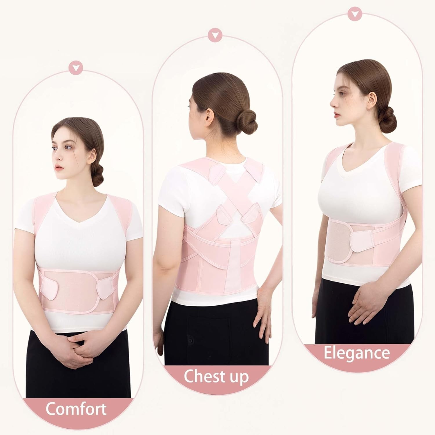 Back Brace Posture Corrector for Women and Men Upgraded Dynamic Traction Correct
