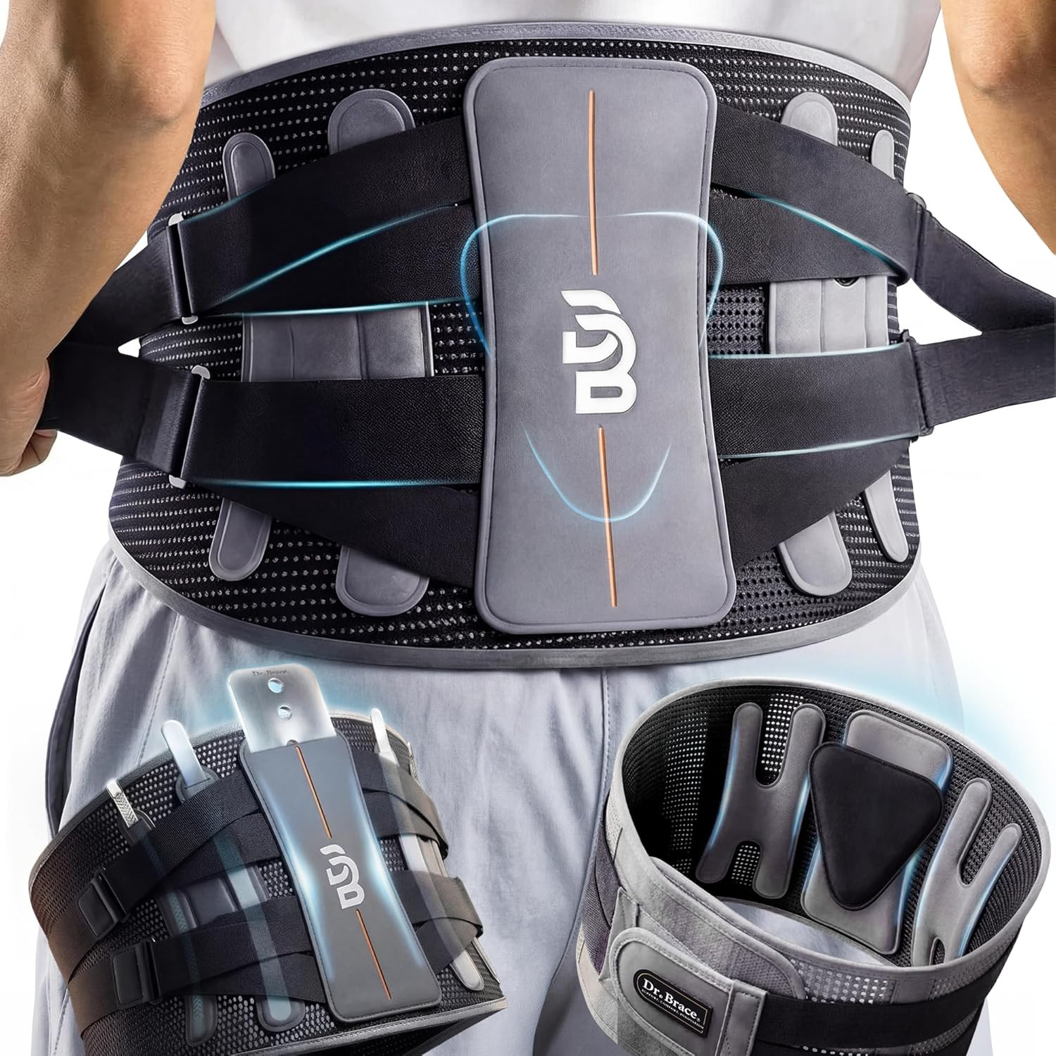 DR. BRACE® Lower Back Brace for Men & Women for Lower Back Pain Relief, Revoluti
