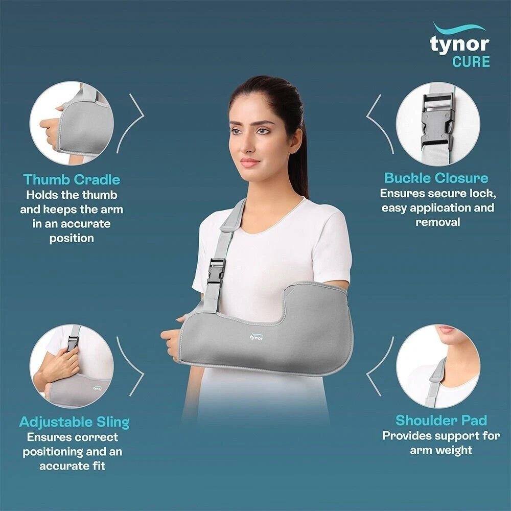 Tynor Arm Sling Tropical Slim elbow hand Support adjustable Arm Sling Brace New