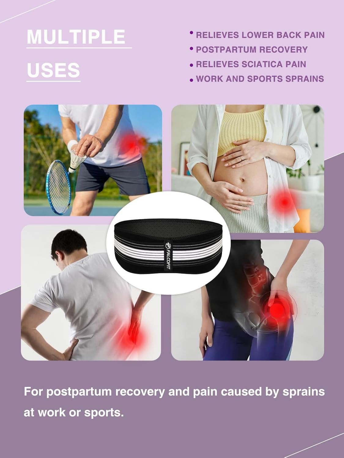SI Belt for Men and Women – Sacroiliac Pelvic Support for Lower Back, Hip, and S
