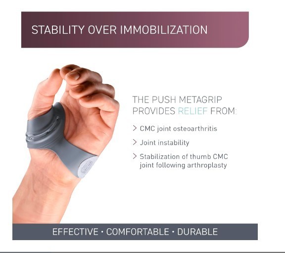 Push Braces ortho MetaGrip Thumb CMC orthosis Left Size 3 – 8 7/8 – 10 5/8, NEW