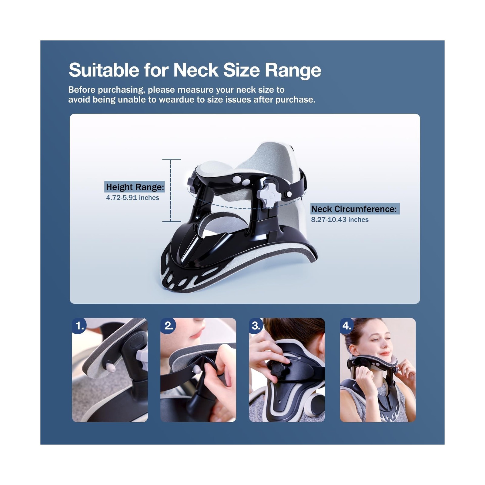 Neck Stretcher Cervical Traction, Adjustable Neck Traction Device, Neck & Sho…