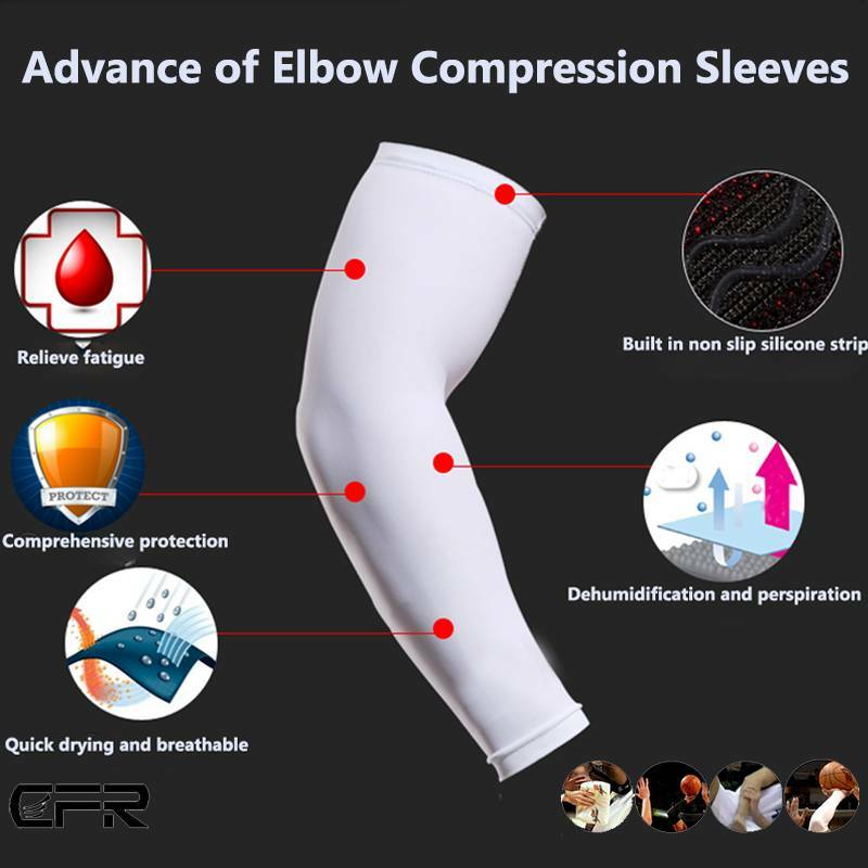 Elbow Support Brace Copper Arm Compression Sleeve Joint for Arthritis Gym Sports