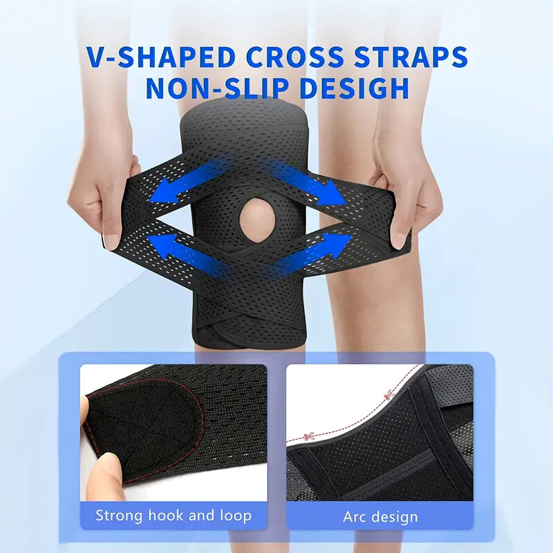 Knee Sleeve Compression Brace for Meniscus Joint Pain Arthritis Relief Recovery