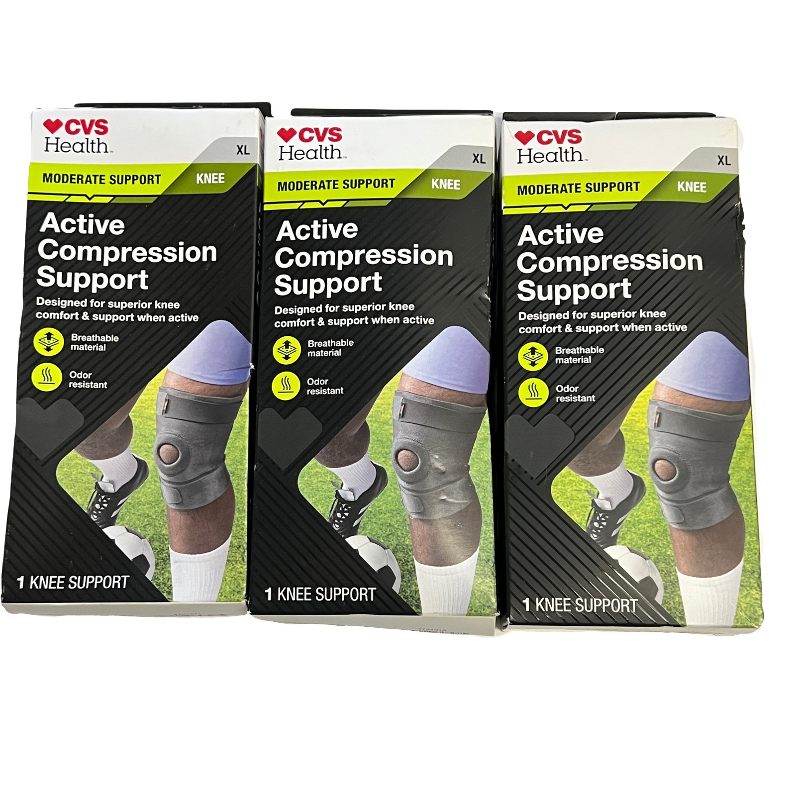 3X CVS Active Compression Knee Support Brace XL NEW
