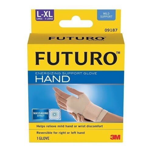 Futuro 3M Energizing Support Hand Glove Helps Relieve Mild Hand Discomfort L-XL