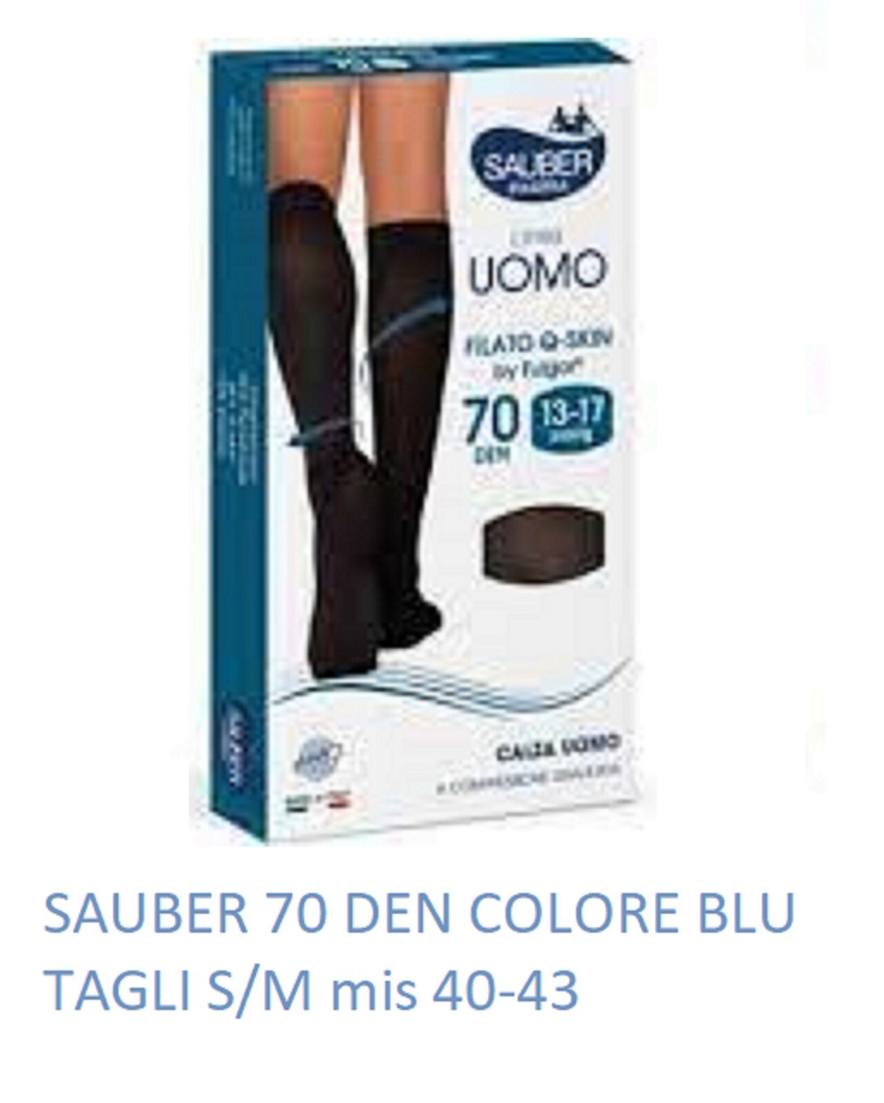 Sauber Mens 70Den 13-17mmHg Graduated Compression Sock Size S/M Size 40-43