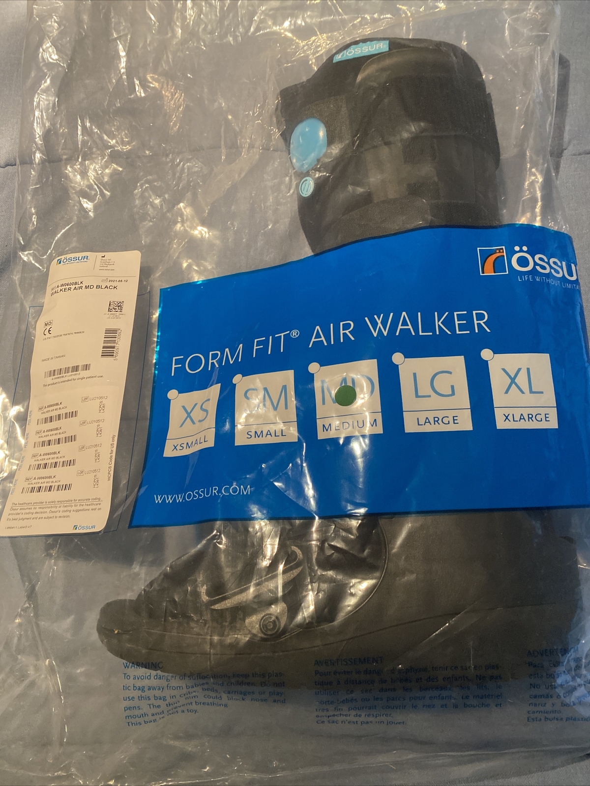 Ankle Walker Boot Walking Foot Broken Leg Brace Shoe Rössur Form Fit Air Walker