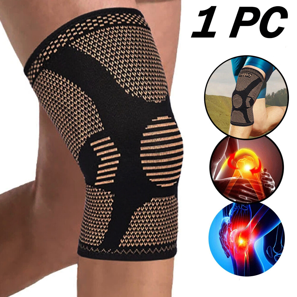 Knee Brace Compression Sleeve Support Joint Arthritis Patella Stabilizer Runner