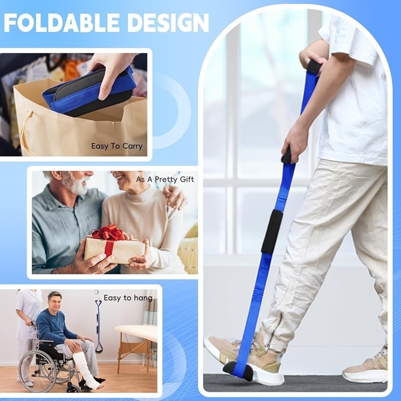 Leg Lifter Strap Mobility Aid Hip Knee Surgery Recovery Easy Use Foam Handles