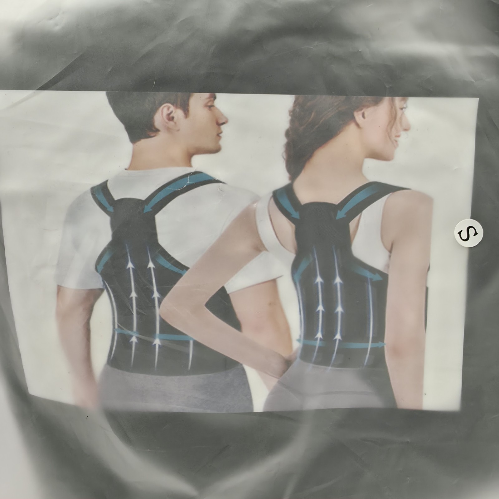 Larotsuba Posture Corrector-Black-Small-Shoulder/Back-Easy On/Off
