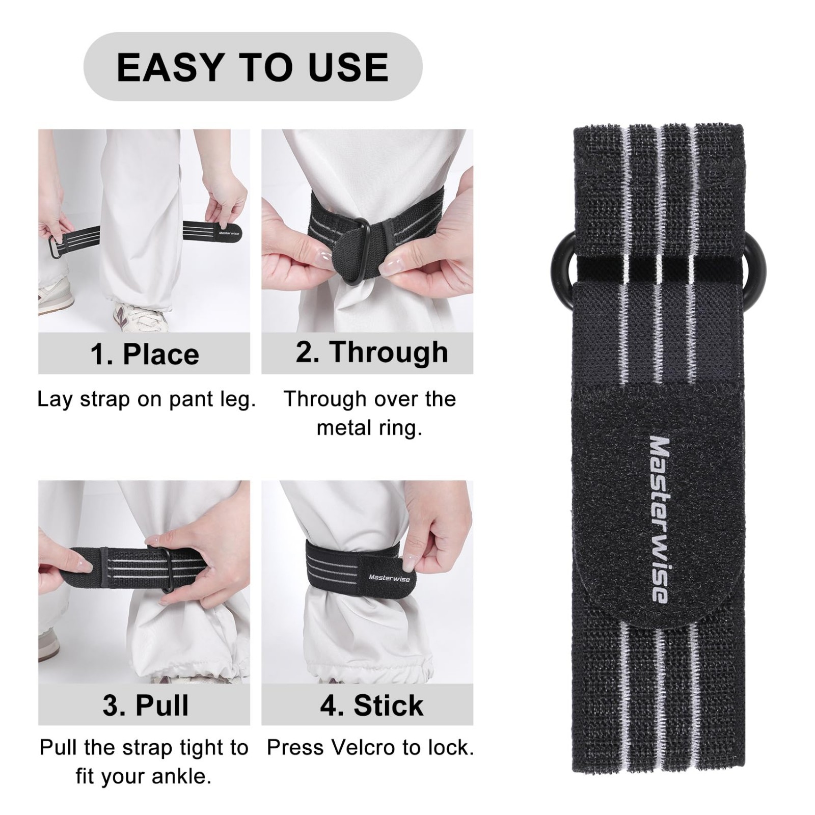 Adjustable Elastic Ankle Straps, Boot Straps for Cowboy Boots, Pant Leg Straps f