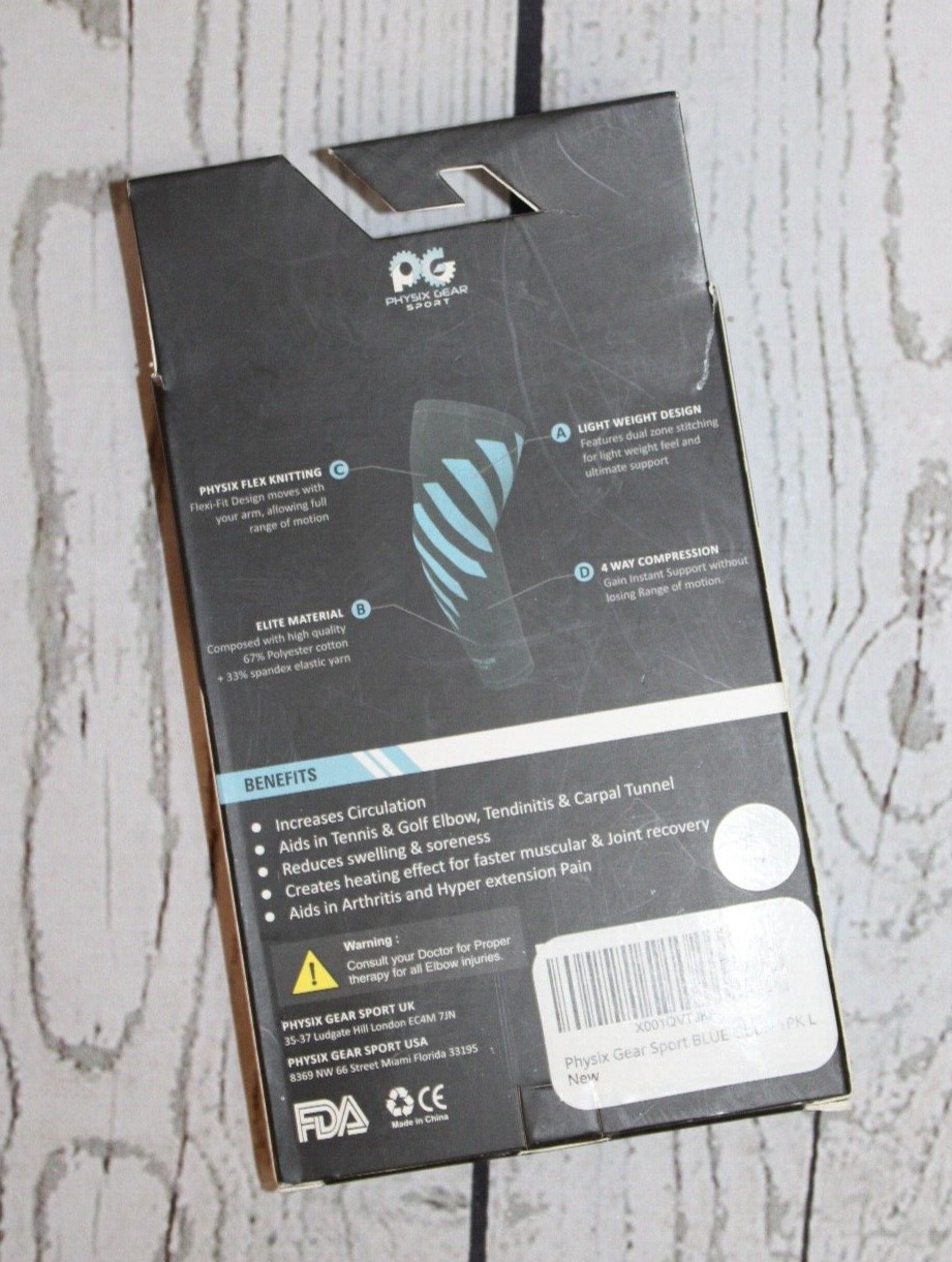 NIB ~ Physix Gear Sport Elbow Compression Sleeve – Unisex ~ Size Large