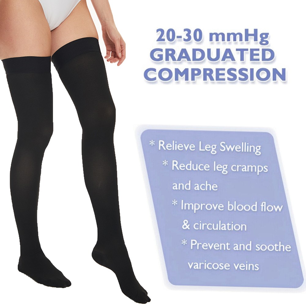 Compression Thigh Sleeve Leg Pain Relief Socks Knee Brace High Support Women Men