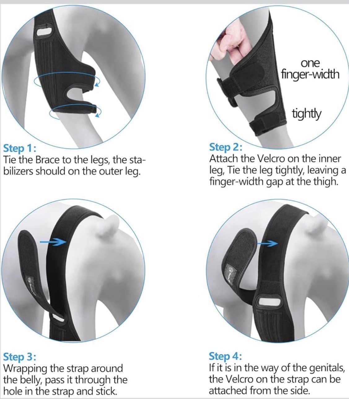 Knee Brace for Dogs ACL w/Side Stabilizers, Knee Cap Dislocation, Arthritis L