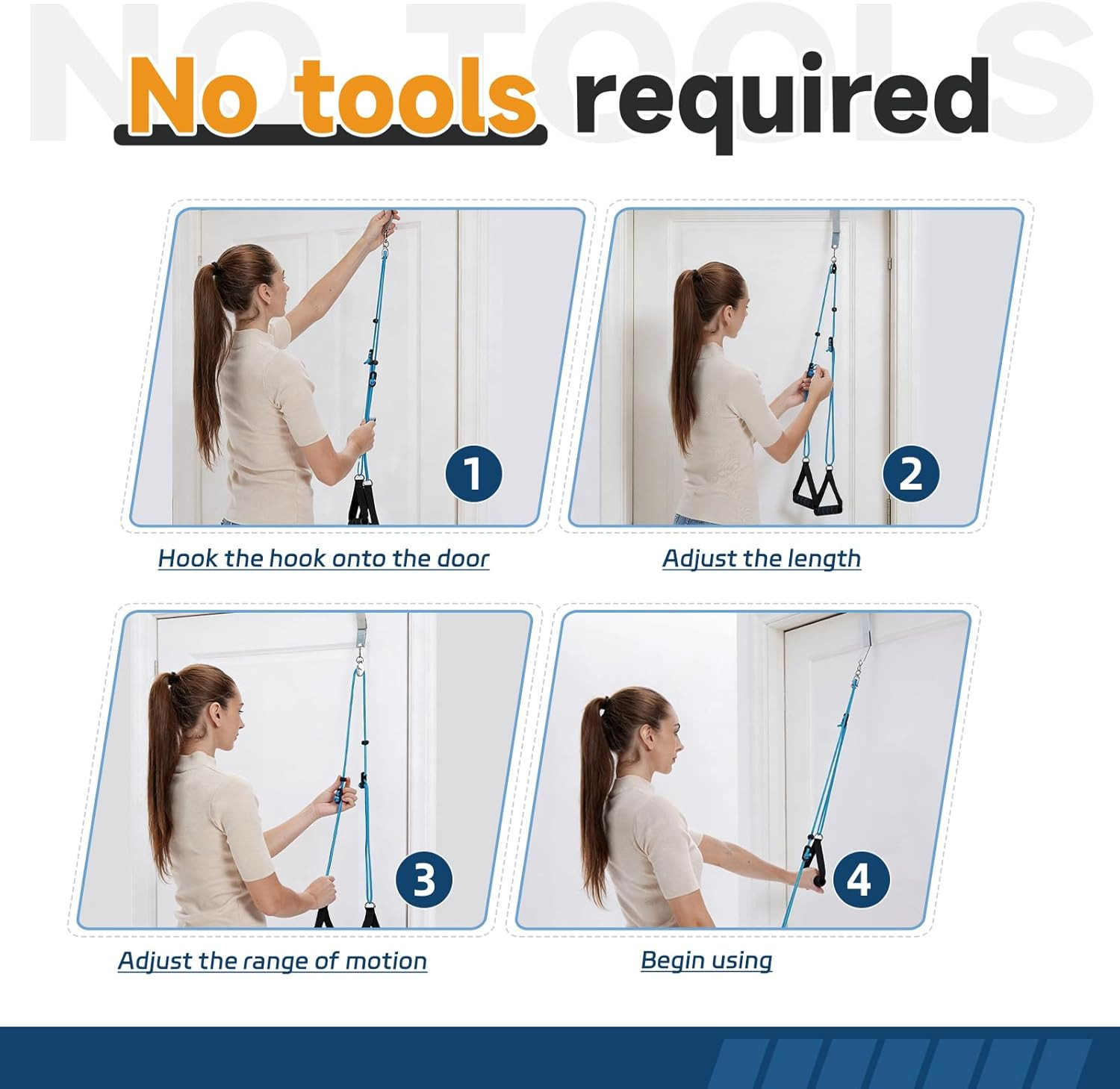 Shoulder Pulley Physical Therapy Equipment, Over Door Pulley System for Arm Exer