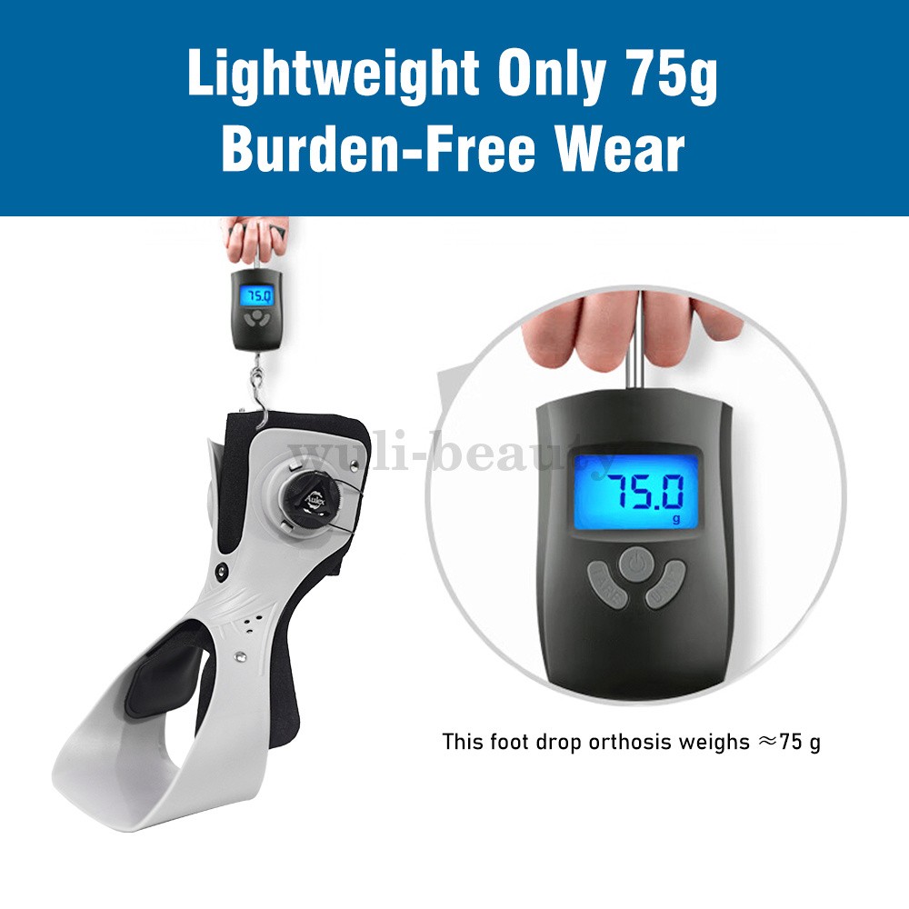 Adjustable AFO Foot Drop Brace with Dial Knob & Air Cushion Ankle Support