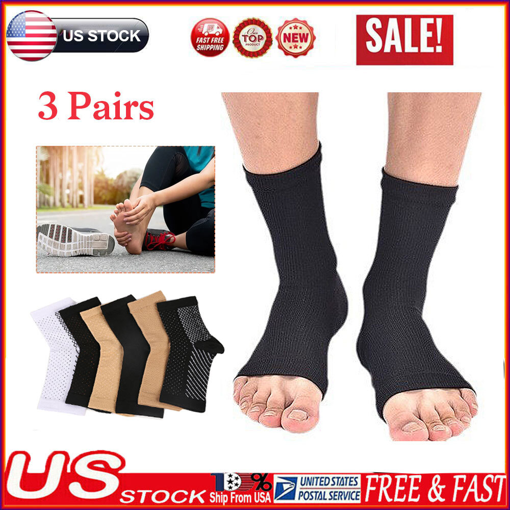 Men Women Compression Socks Plantar Fasciitis Medical 15-20mmHg Foot Pain Relief