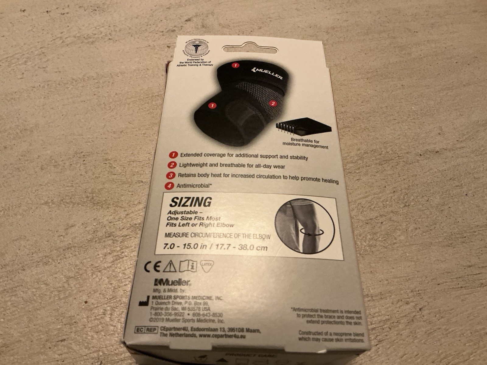 Hot selling quality,Mueller Adjustable Elbow Support, OSFM, Black Brace