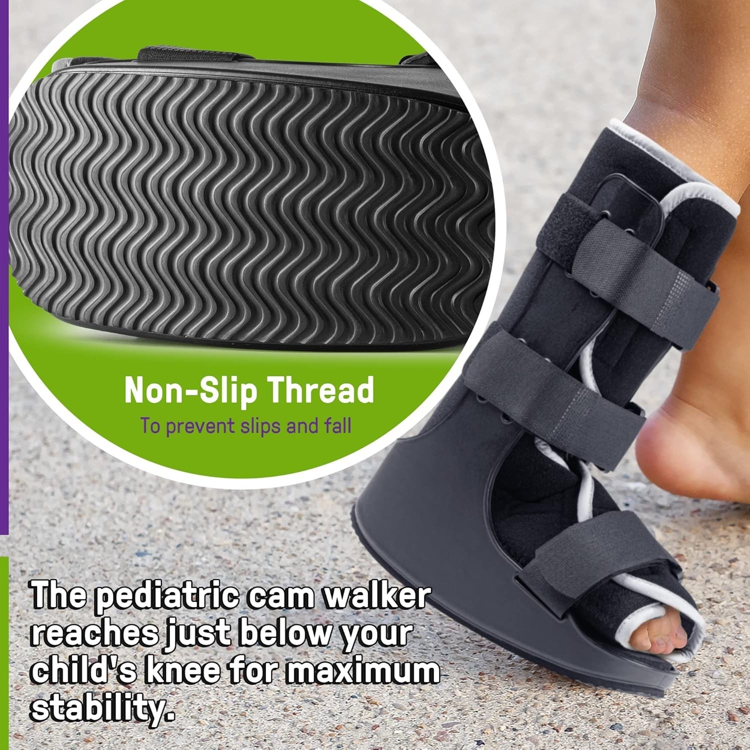 Pediatric Walking Boot Kids Children’s Ankle Support Shoe 6.5-8 Years Old