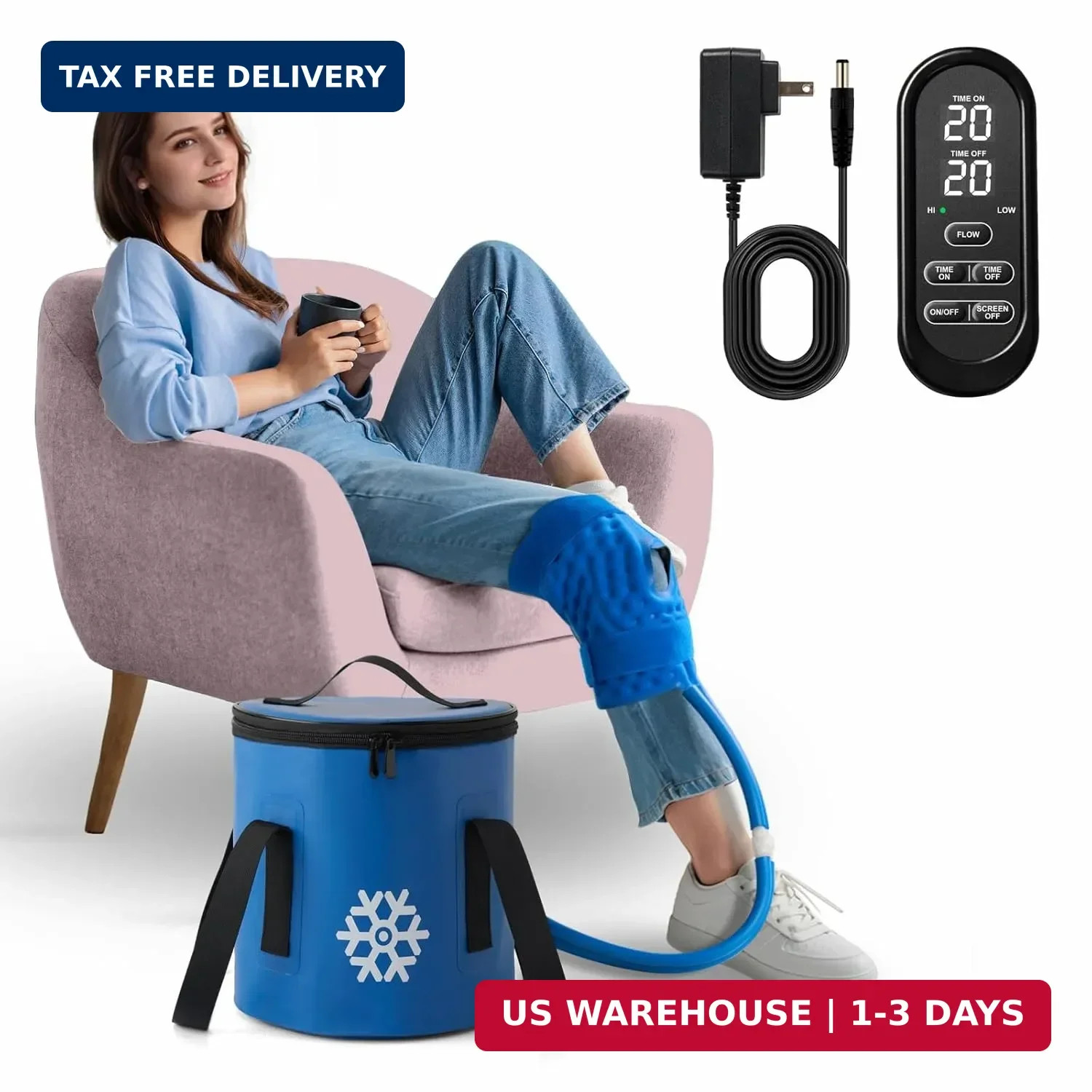 GALINAND Ice Machine for Knee After Surgery 2.0, FSA Eligible HSA, Portable Cold