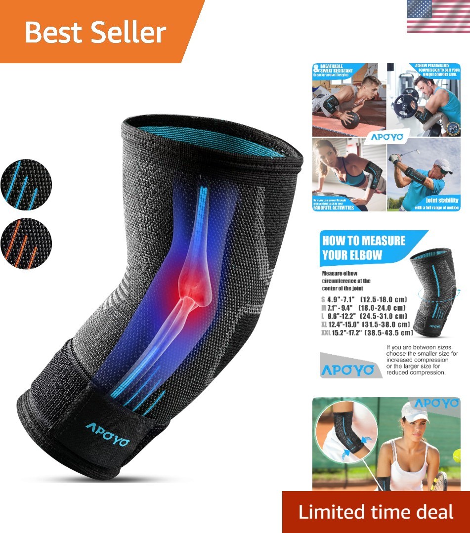 Tennis for Women & Men, Workout and Everyday Use Large | Elbow Compression Sl…