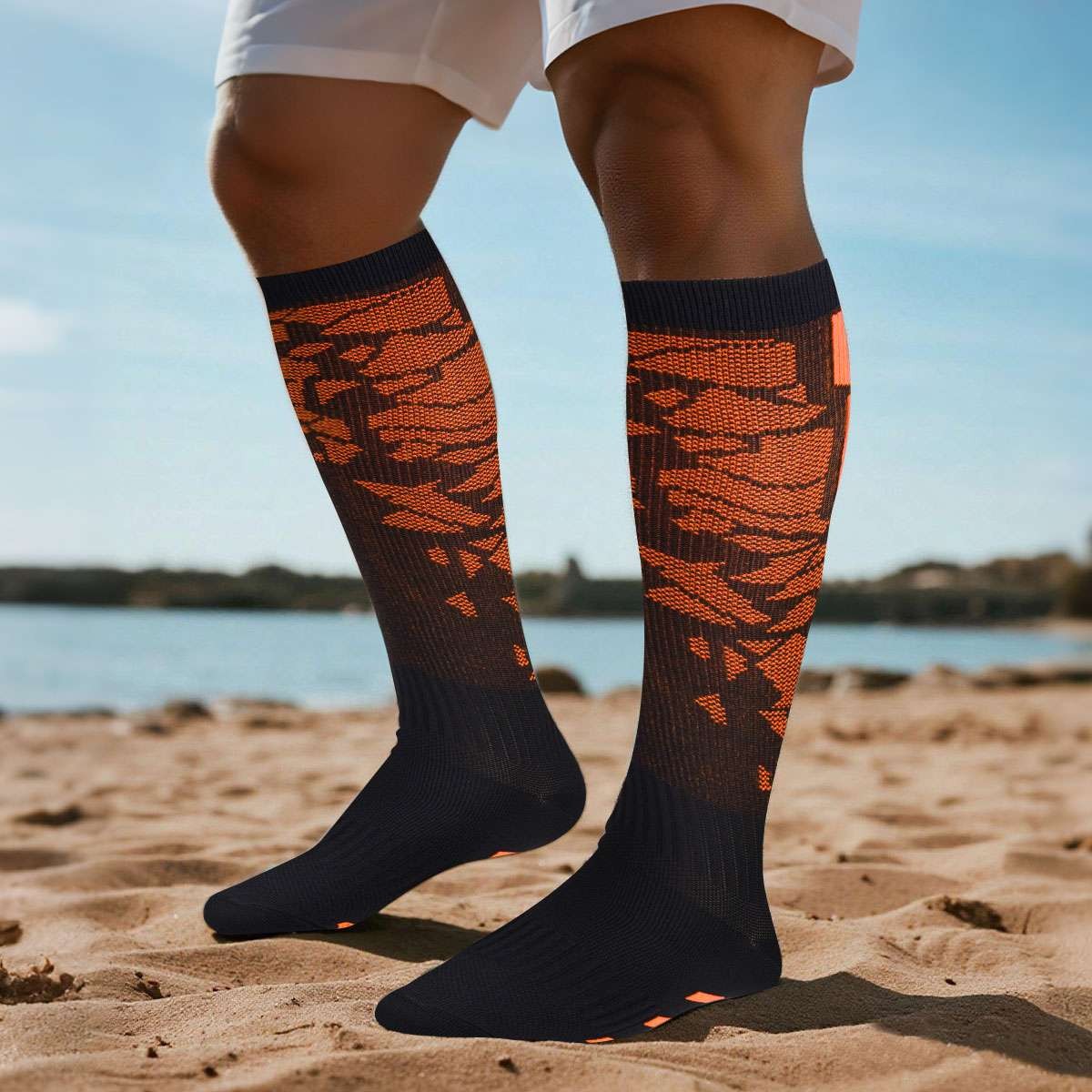6 Pairs Compression Socks Knee High 15-20mmHg Graduated Support Men’s Women’s US