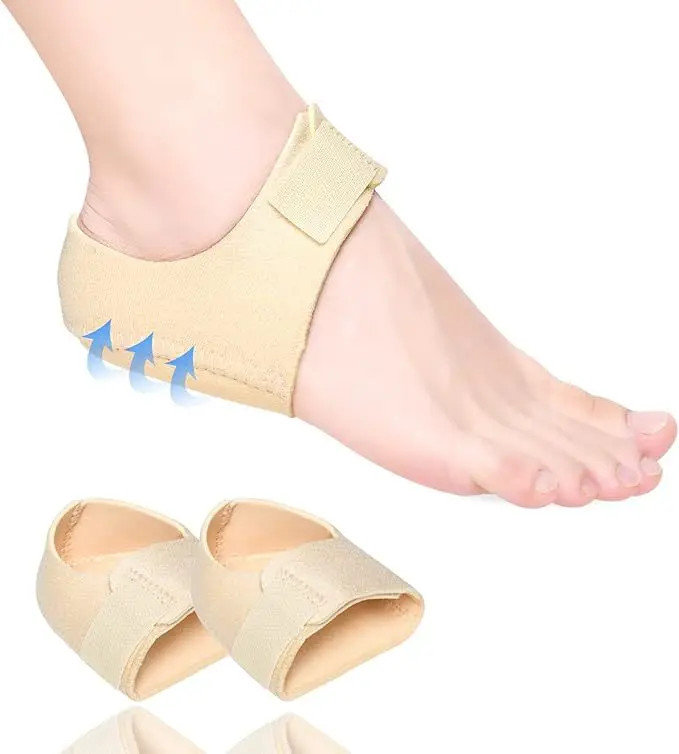 1 Pair Silicone Heel Pads, Shock Absorption, Relieving Leg Pressure, Adjustable