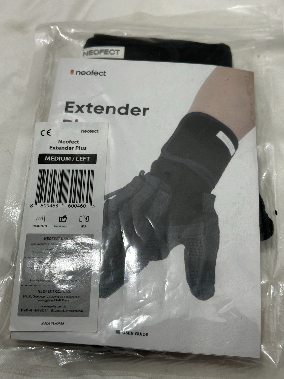 NEOFECT Extender Medium Left, Hand Brace for Stroke Patients Therapy Rehab