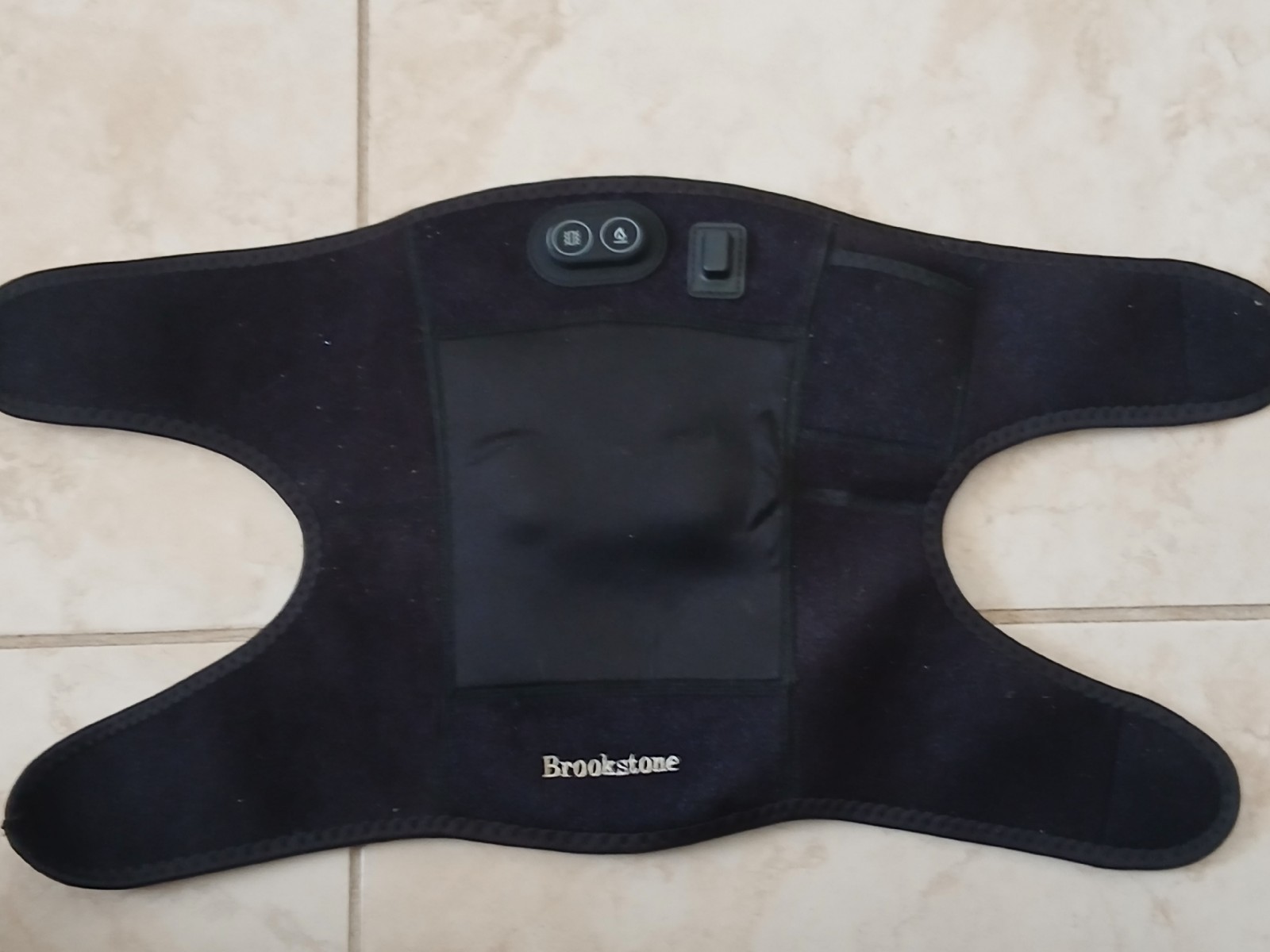Brookstone Knee Brace Wrap Massager With Soothing Heat/Cold