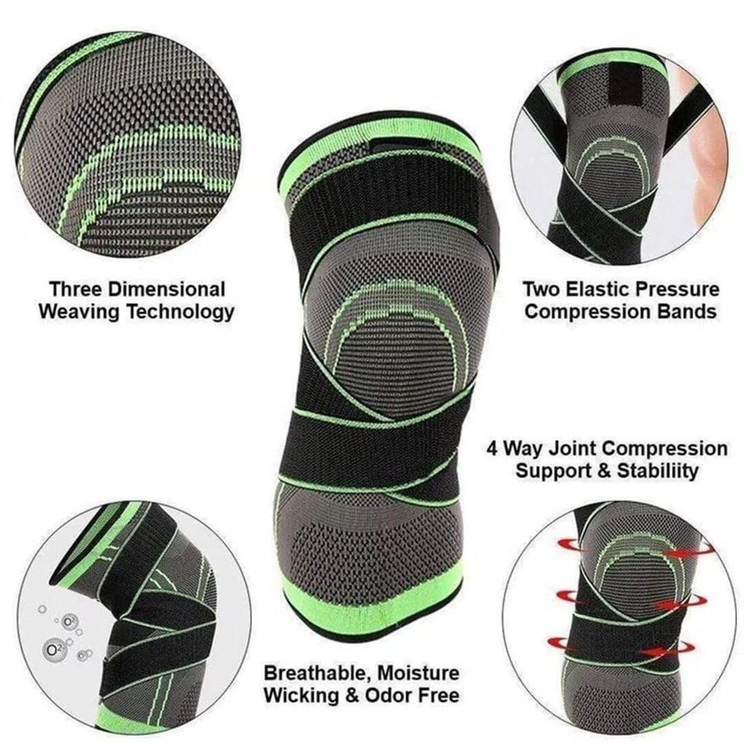 Knee Support Wrap Compression Straps Adjustable Athletic Knee Brace Unisex 1pair