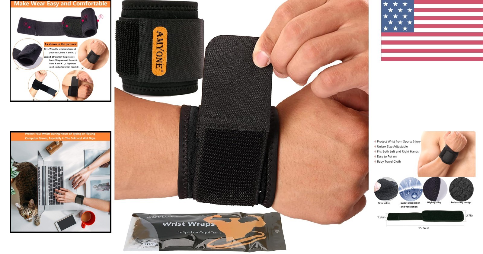 Adjustable Multi-Functional Wrist Braces – Perfect for Workouts & Daily Tasks