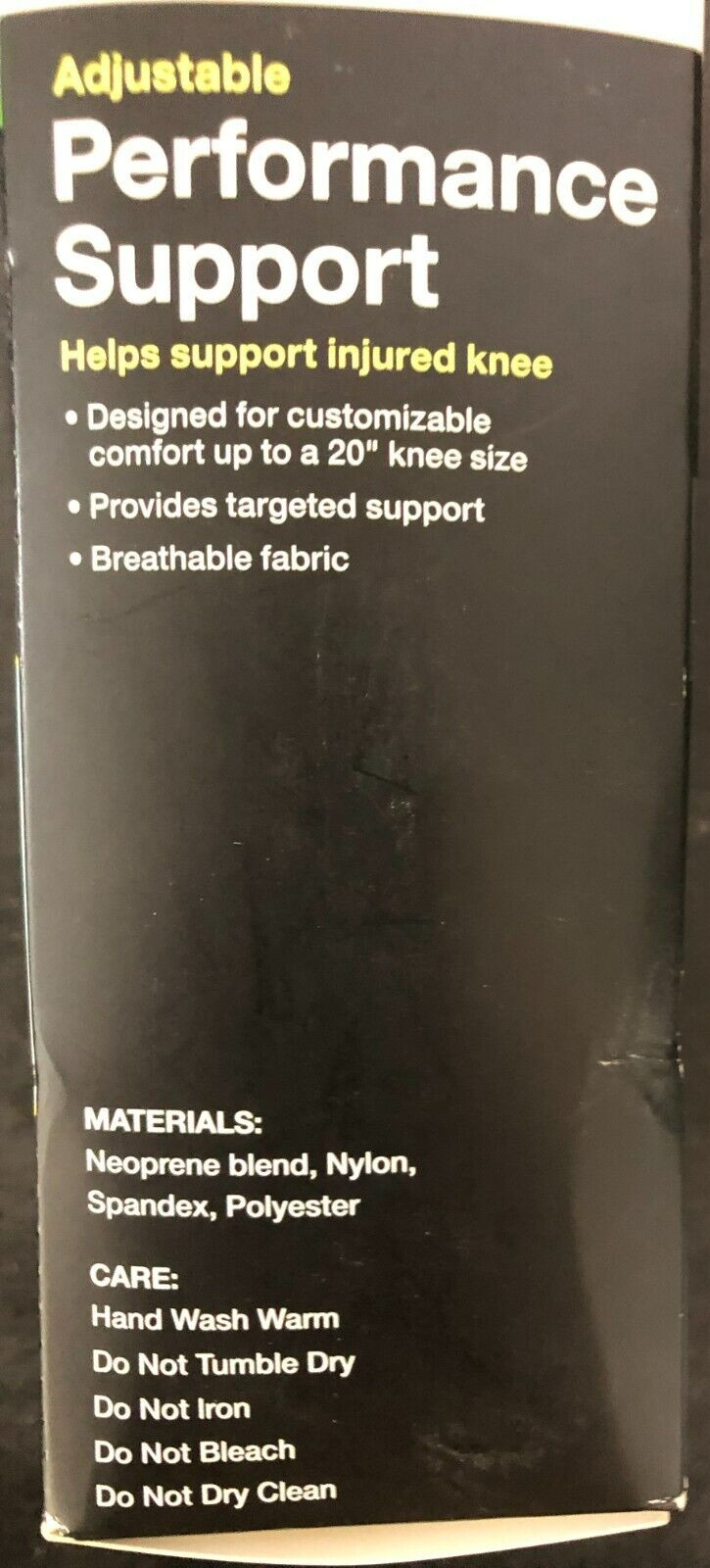 CVS Adjustable Performance Support Knee Sleeve Brace Moderate Support OSFM