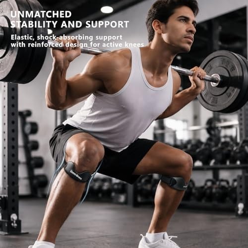 Patellar Tendon Support Strap 2 Pack – Knee Brace for Pain Relief & Stability, M