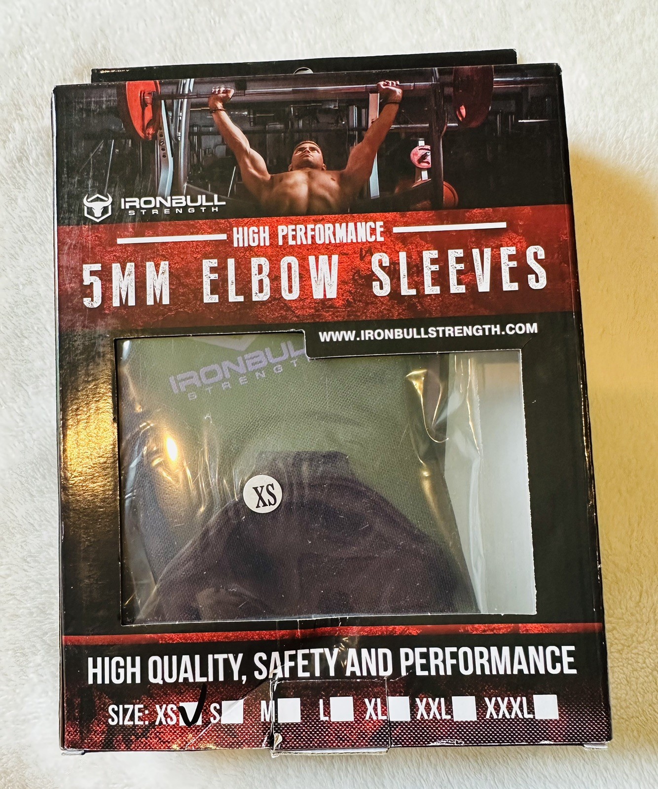 IRONBULL 5MM Elbow Sleeves High Performance Black/purple Sz#XS New