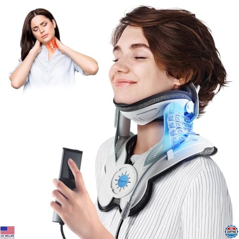 Cervical Neck Traction Device with Electric Pump for Pain Relief & Decompression