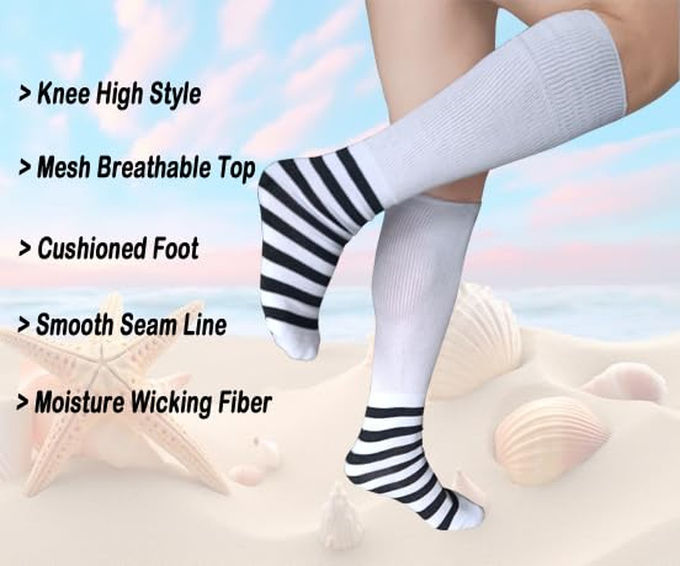 2 Pairs Walking Boot Socks Replacement Liner for Air cast Walking Boot Fractu…