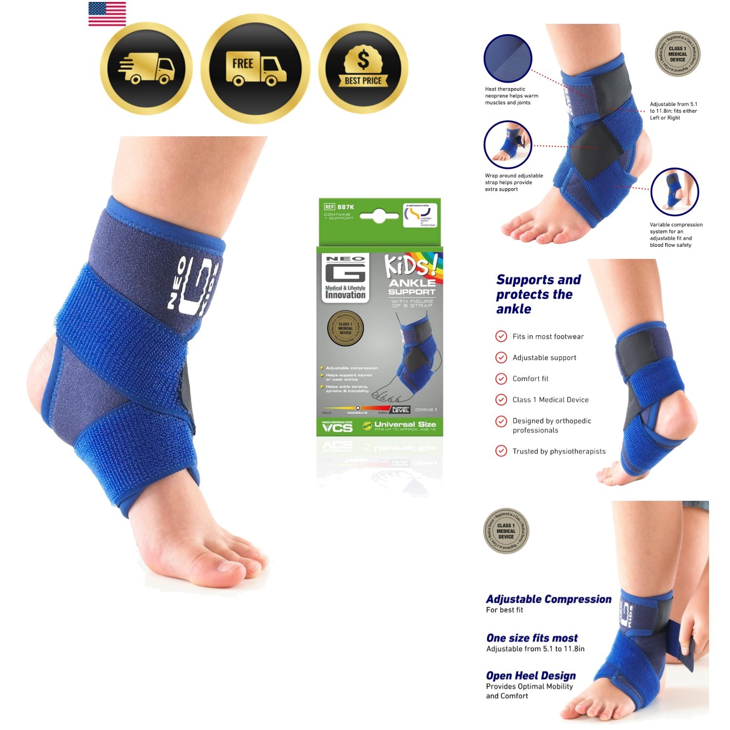 Ankle Brace for Kids – Support for Juvenile Arthritis, Joint Pain, Ankle Inju…