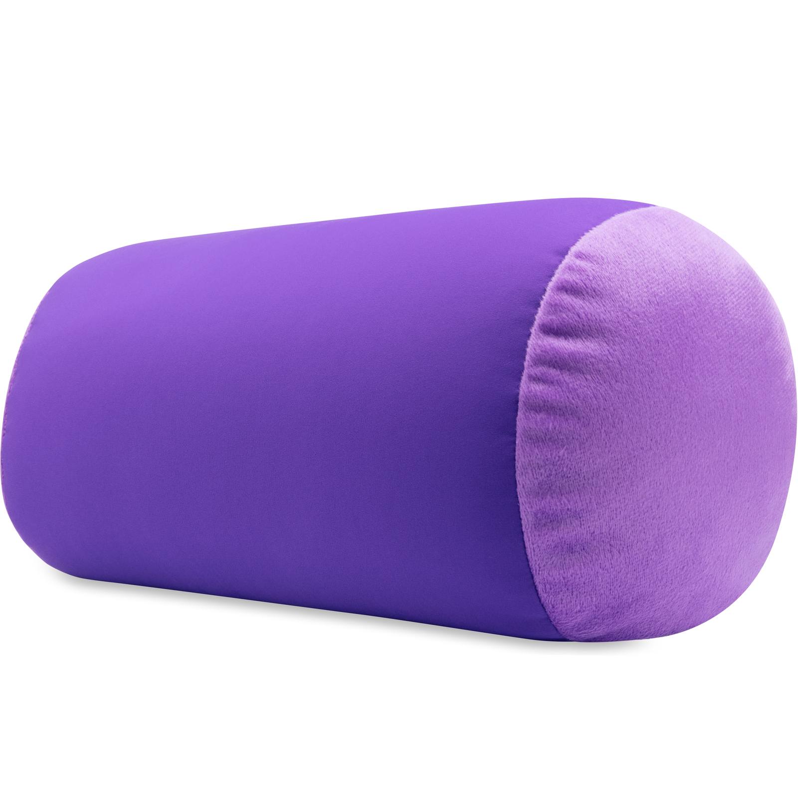 Microbead Bolster Neck Roll Pillow – Silky Feel, 14″ x 8″, Dark Lavender