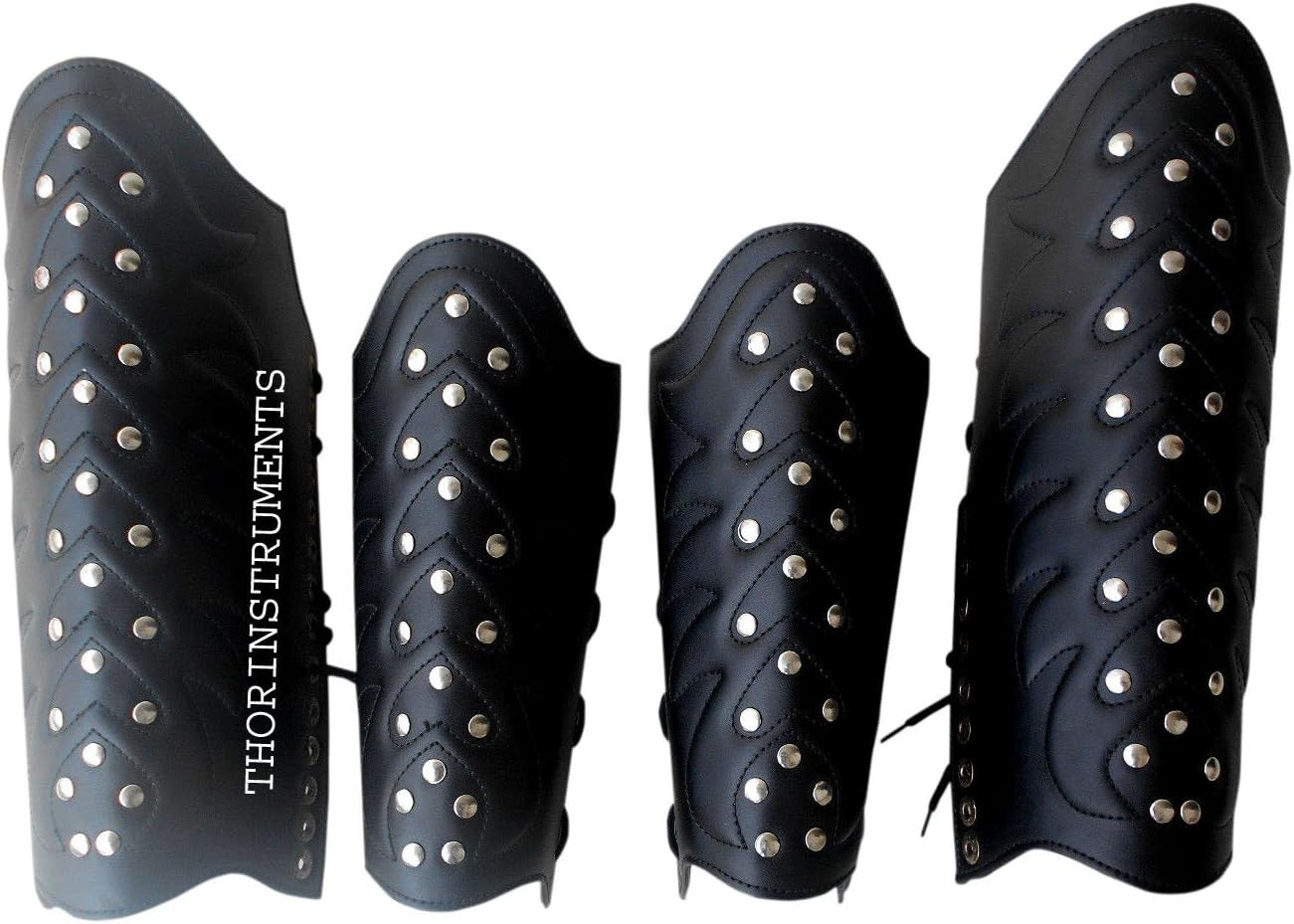 Greek Armor Vambrace Collectible Leather ARM Guard & Leg GURD Replica PRO Rustic